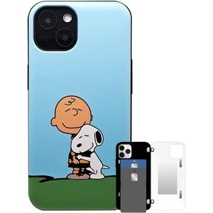 iPhone 13 Mirror Wallet Case Kubrick Peanuts Snoopy Charlie Brown 6.1" inch
